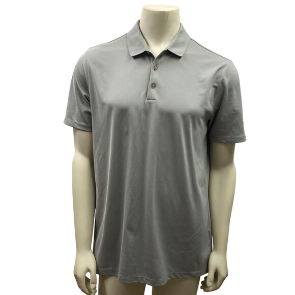 Nike Mens Dri-Fit Polo Shirt Gray Short Sleeve Performance Golf Top‎ Size L - Picture 2 of 16